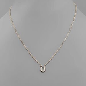 CZ Horseshoe Necklace Set